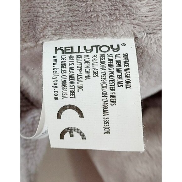 Kellytoy Gray Elephant  Rattle Crinkle Ears Plush 11" Baby Toy Stuffed Animal - Picture 4 of 4